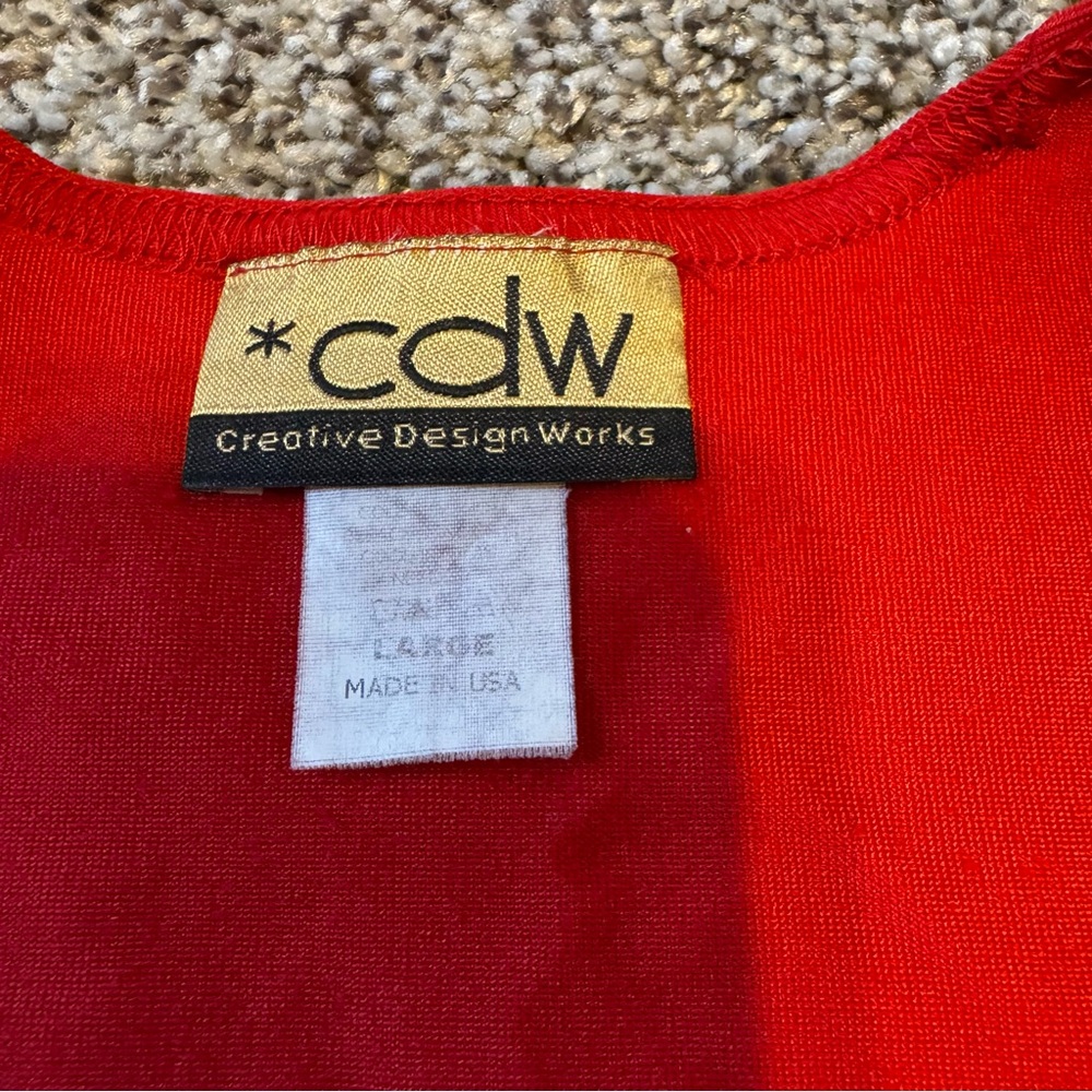 CDW Creative design works Red Sleeveless Women's crop Top L - Picture 2 of 5